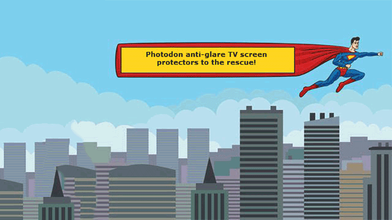 Photodon anti-glare TV screen protectors to the rescue!