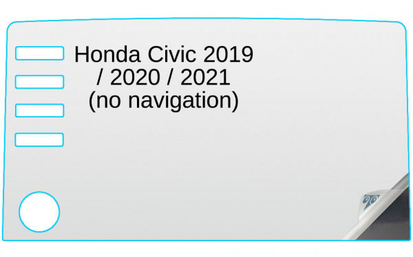 Honda Civic 2019 / 2020 / 2021 (no navigation) 7-inch In-Dash Screen Protector Image