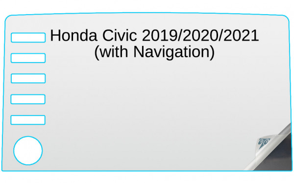 Honda Civic 2019 / 2020 / 2021 (with Navigation) 7-inch In-Dash Screen Protector Image