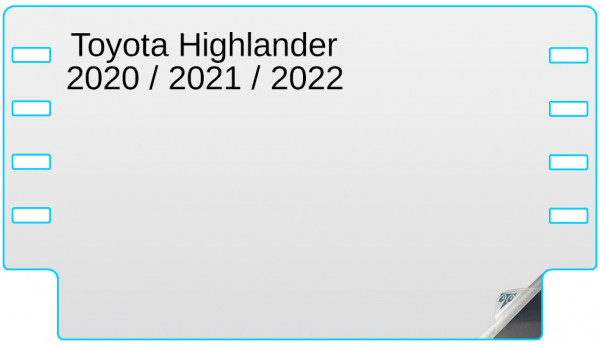 Toyota Highlander 2020 / 2021 / 2022 8-inch In-Dash Screen Protector Image