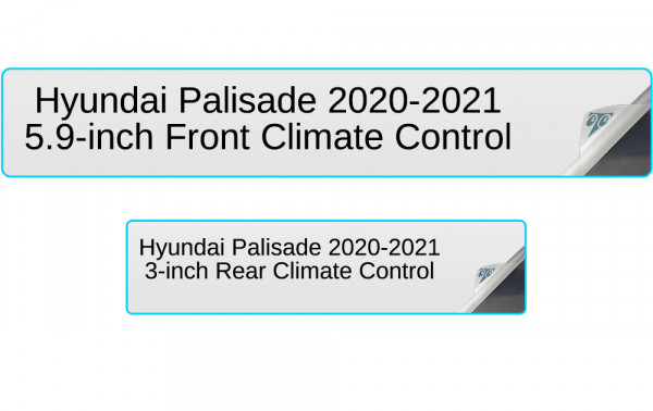 Hyundai Palisade 2020-2021 3-inch Rear and 5.9-inch Front Climate Control Screen Protector Image