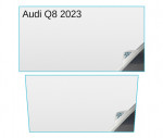 Audi Q8 2023 Top and Bottom In-Dash Screen Protectors