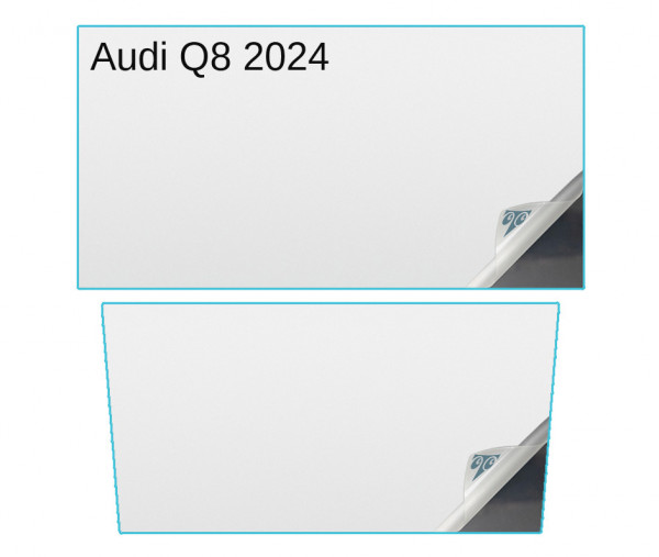 Audi Q8 2024 Top and Bottom In-Dash Screen Protectors Image
