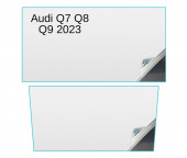 Main Image for Audi Q7 Q8 Q9 2023 Top and Bottom In-Dash Screens Screen Protector