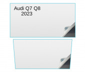 Main Image for Audi Q7 Q8 2023 Top and Bottom In-Dash Screens Screen Protector - 2 Pack