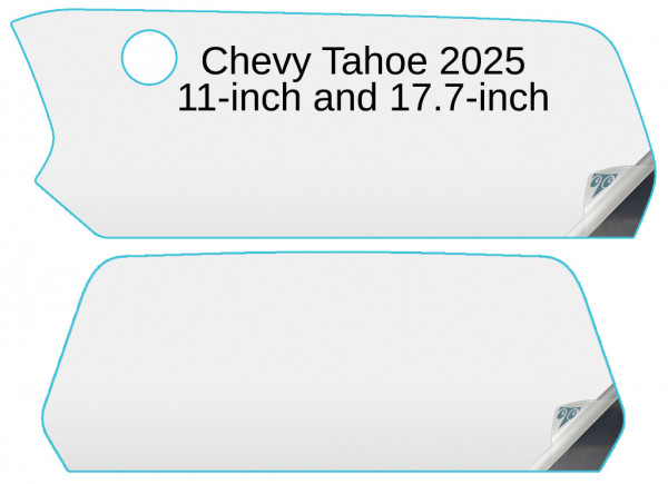 Chevy Tahoe 2025 11-inch and 17.7-inch In-Dash Screen Protectors Image
