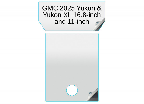 GMC Yukon & Yukon XL 2025 16.8-inch and 11-inch In-Dash Screen Protectors Image