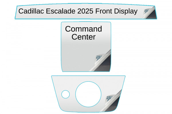 Cadillac Escalade 2025 55-inch Front Display and 12.5-inch Command Center Screen Protectors Image