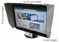 Standard Adjustable 20-25-inch Width Monitor Hood