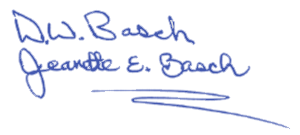 Signature for Don and Jeanette Basch