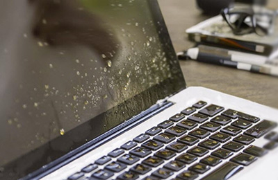 Chemical on laptop