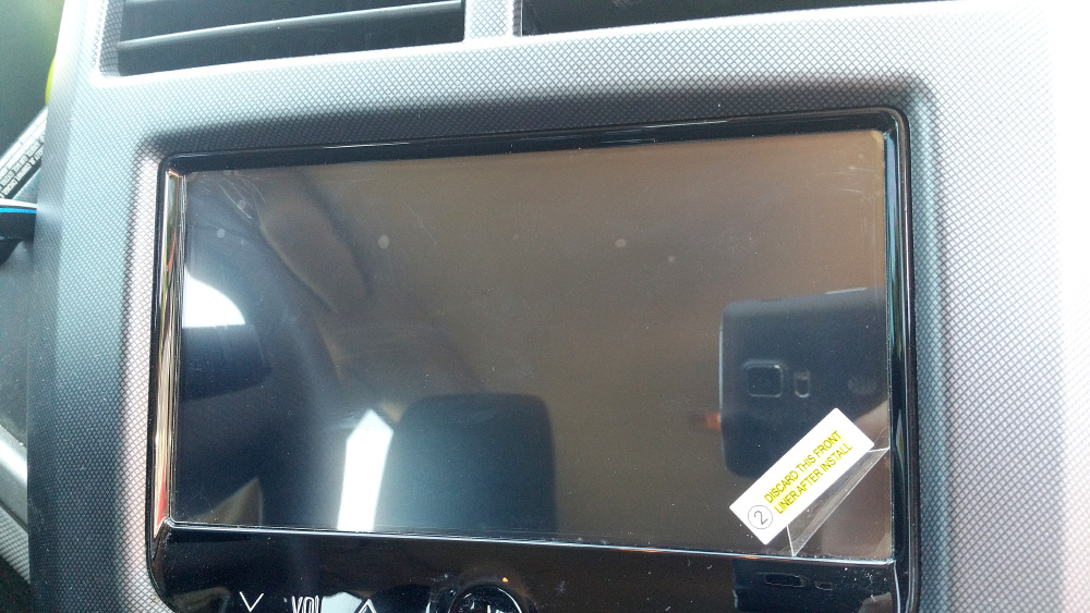Screen Protector applied on a Chevy MyLink 7-inch In Dash Screen